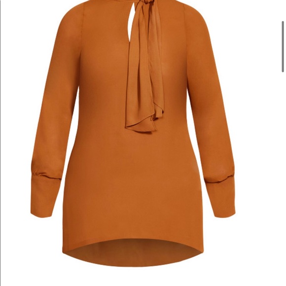 NWOT City Chic Tie Neck Dress Size 16 - Picture 3 of 4